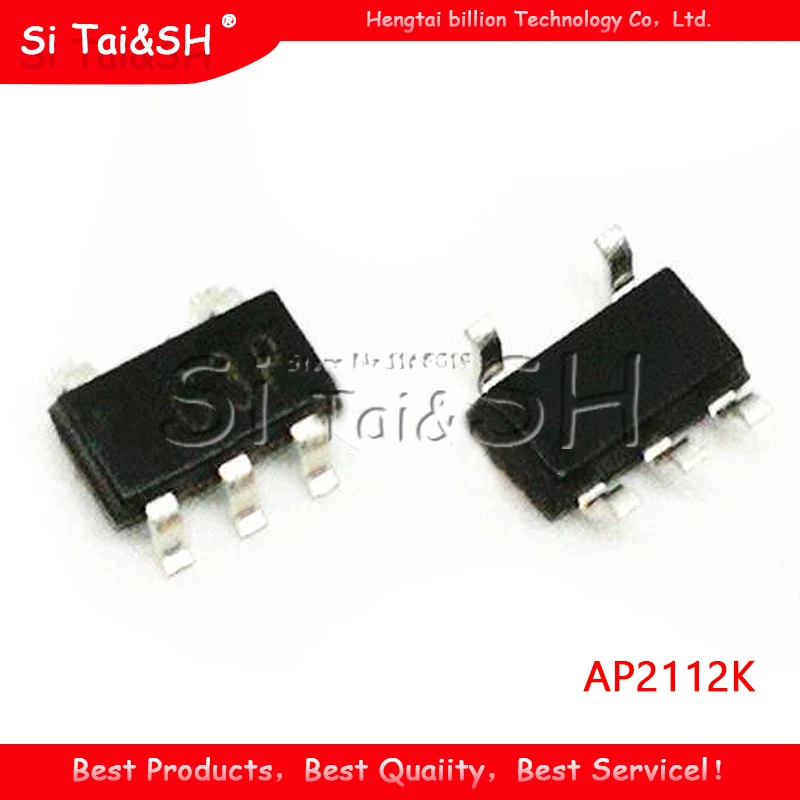 

10PCS AP2112K-3.3 AP2112K-3.3TRG1 3.3V 0.6A SOT25 2112 AP2112 AP2113K AP2112-3.3 Waterproof shell