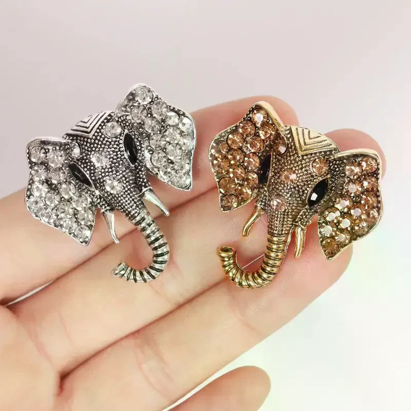 Retro Personalized Animal Alloy Elephant Brooches For Women Clothing Coat Jewelry Accessries Gifts