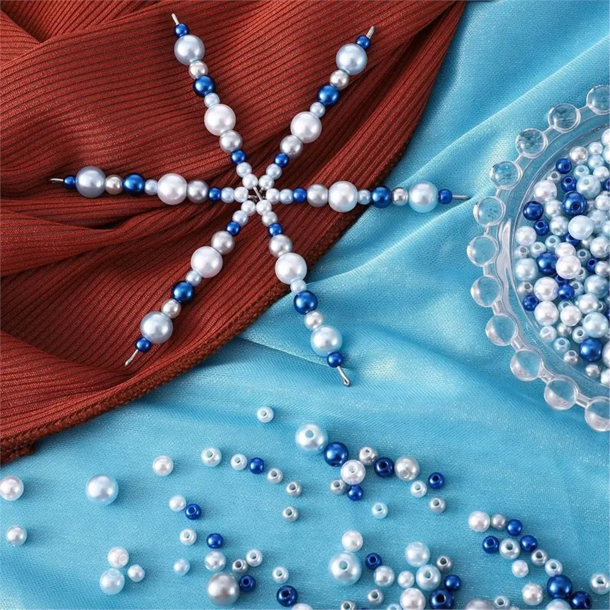 24 Pcs Christmas Snowflake Wire Xmas Beading Supplies, 3.7/4.5/6 Inch Xmas Bead Wire for Jewelry Making Wrapping Wire