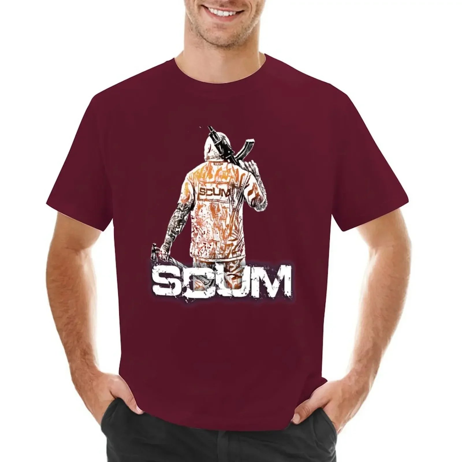 SCUM Game Essential T-shirt new edition shirts graphic tees men clothing mens designer clothes Short Sleeve Round Collar 2024