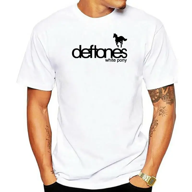 White  Deftones Mic Men's T-Shirt T Shirt Men  New Short Sleeve   Casual Top Tee