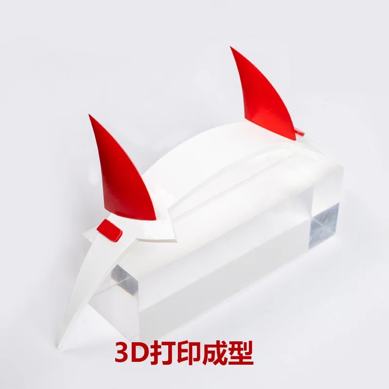 

Top Quality DARLING in the FRANXX Cosplay 02 ZERO TWO Headwear Hairclip Devil Horn 02 Hairband Cosplay Accessories Halloween