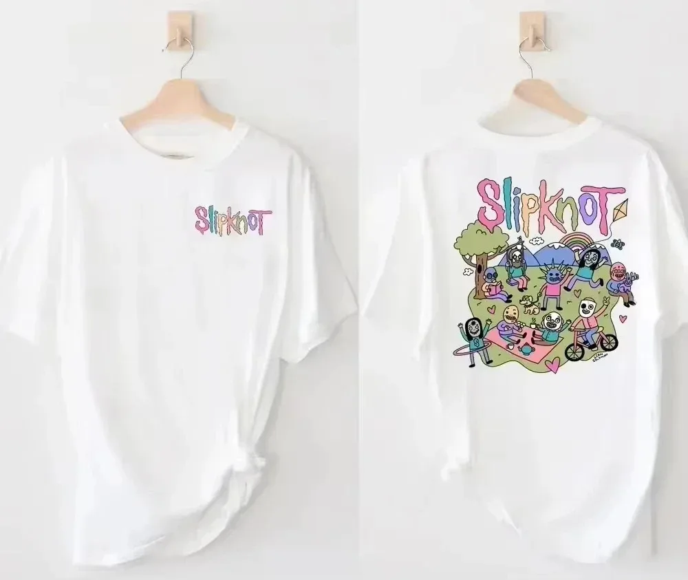 صيف جديد خمر Slipknots إعداد لجولة الجحيم قميص أسود المعادن الثقيلة روك باند المرأة الهيب هوب الجمالية بلايز