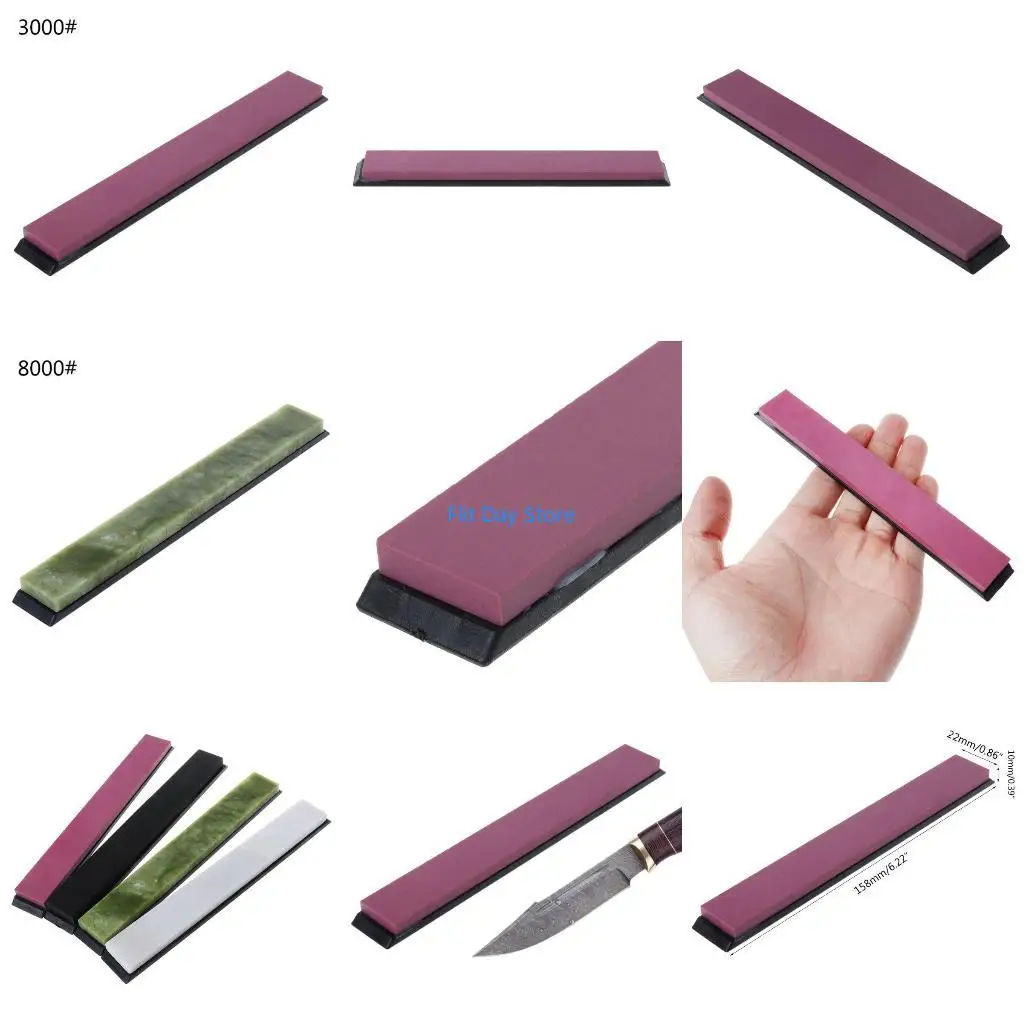 F92C 4 Pcs 3000/6000/8000/10000# Double-Sided Knife Sharpener Knife Blade Easy Use
