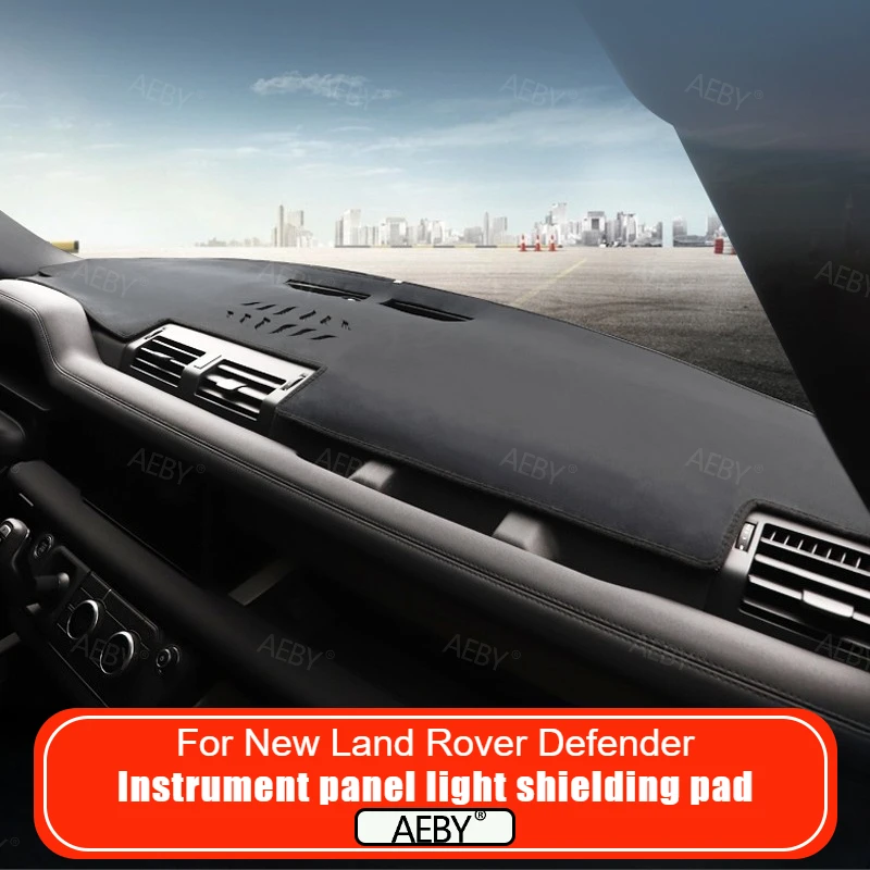 For New Land Rover Defender 2020-2025 Suede leather dashboard cover with sunshade heat insulation and anti glare pad Interior