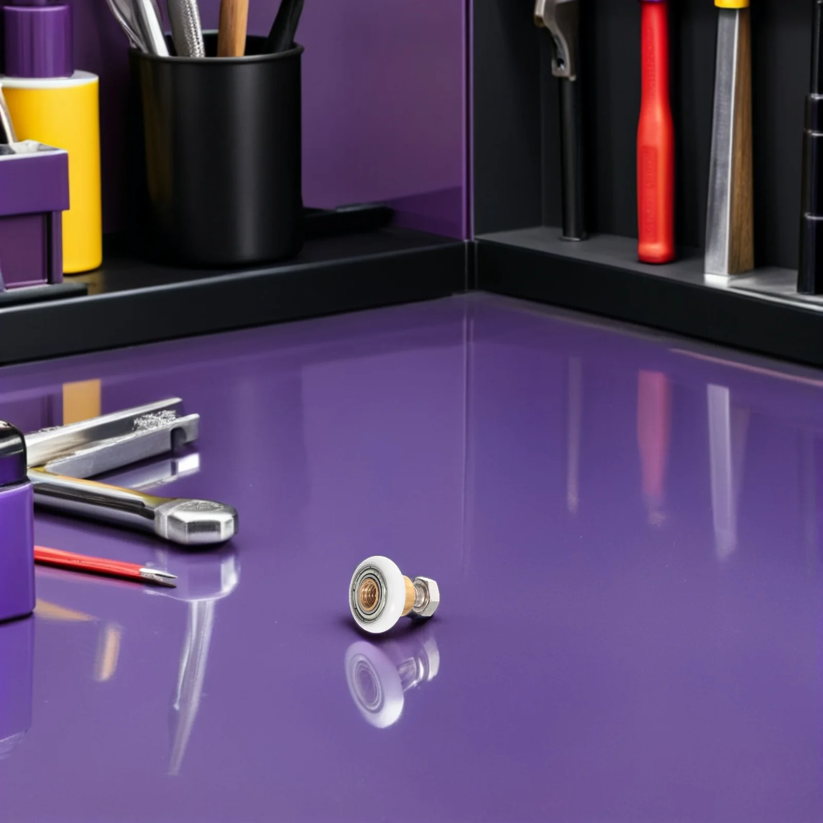 

4Pcs Shower Door Rollers Nylon Metal Replacement Sliding Glass Door Wheels Smooth Silent Bathroom Glass Runner 20mm Mount Screws