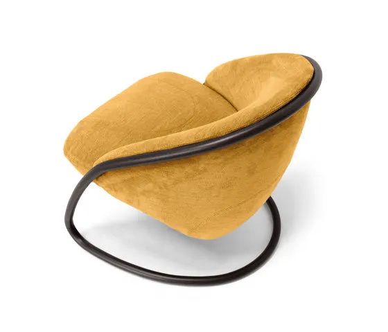 

Modern Yellow Fabric Half Egg Chair For Home Office Living Room Bedroom Or Apartment Leisure Style Chair For Hotel Use