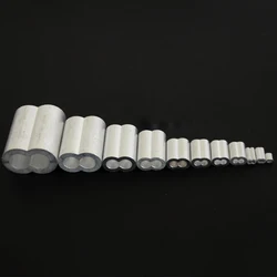 Aluminum Casing 8-Shaped Double Hole Wire Rope Ferrule Cable Ties Crimp Steel Chuck Jacket M1.0 M1.2 M1.5 M2 M3 M5 M6 M8