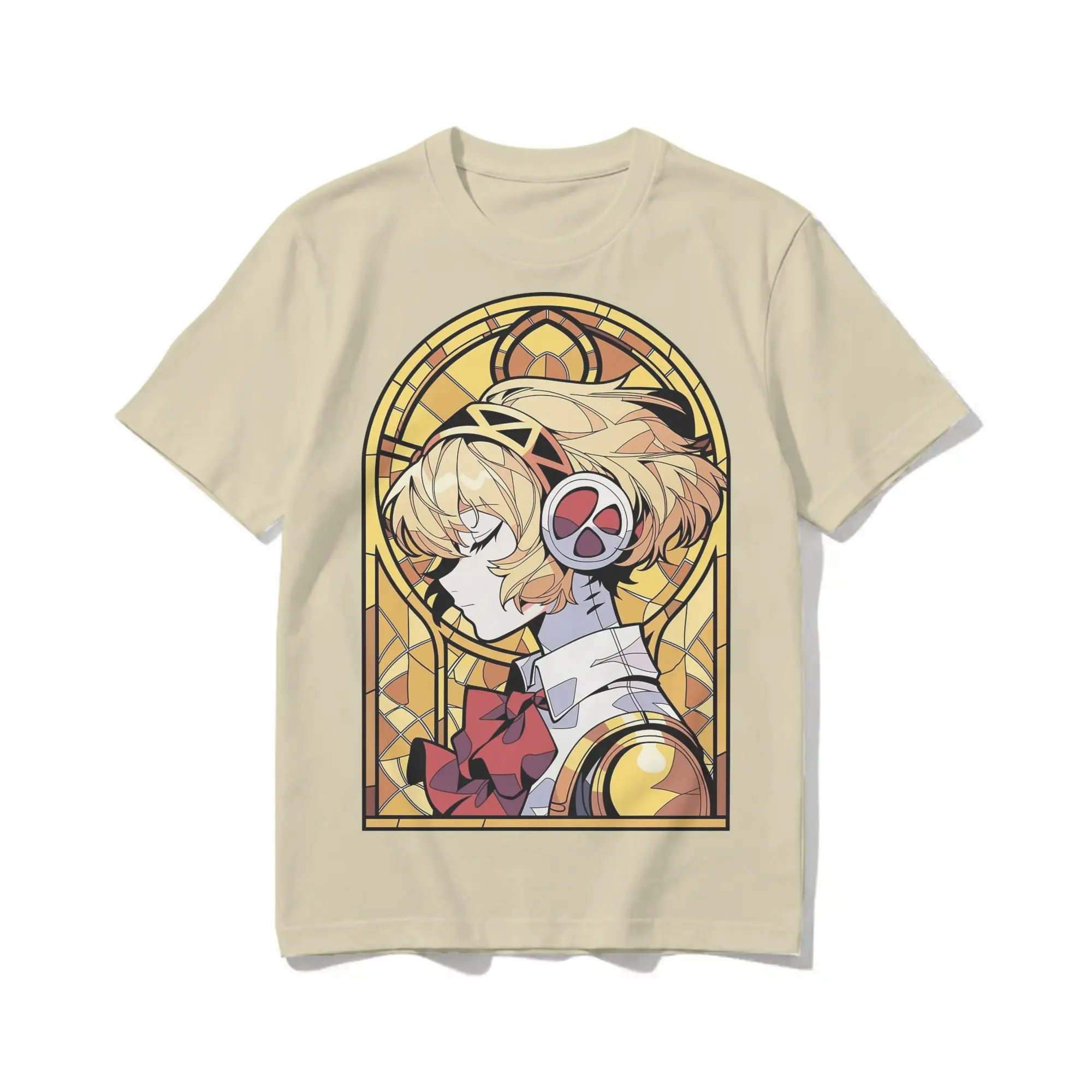 Men Women's T-Shirt Persona Stained Glass Aigis Leisure Pure Cotton Tees Short Sleeve  T Shirts O Neck Clothes Original
