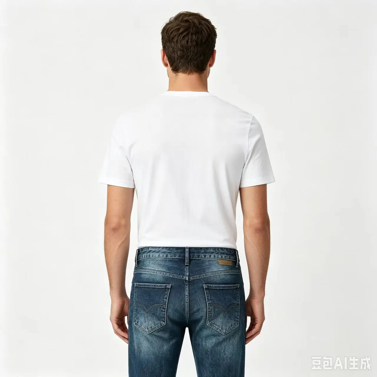 Fashionable new men's jeans, washed with water, nostalgic stretch slim fit jeans, hip-hop brand pants, Y2K