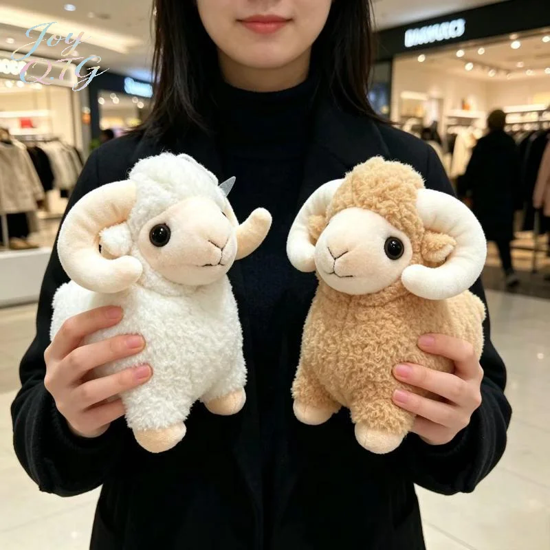 Hot Sale New 1Pcs 20cm Cute Sheep Plush Doll Soft Stuffed Animal Ram Toy Multiple Colors For Kids Gift Home Bedroom Decoration