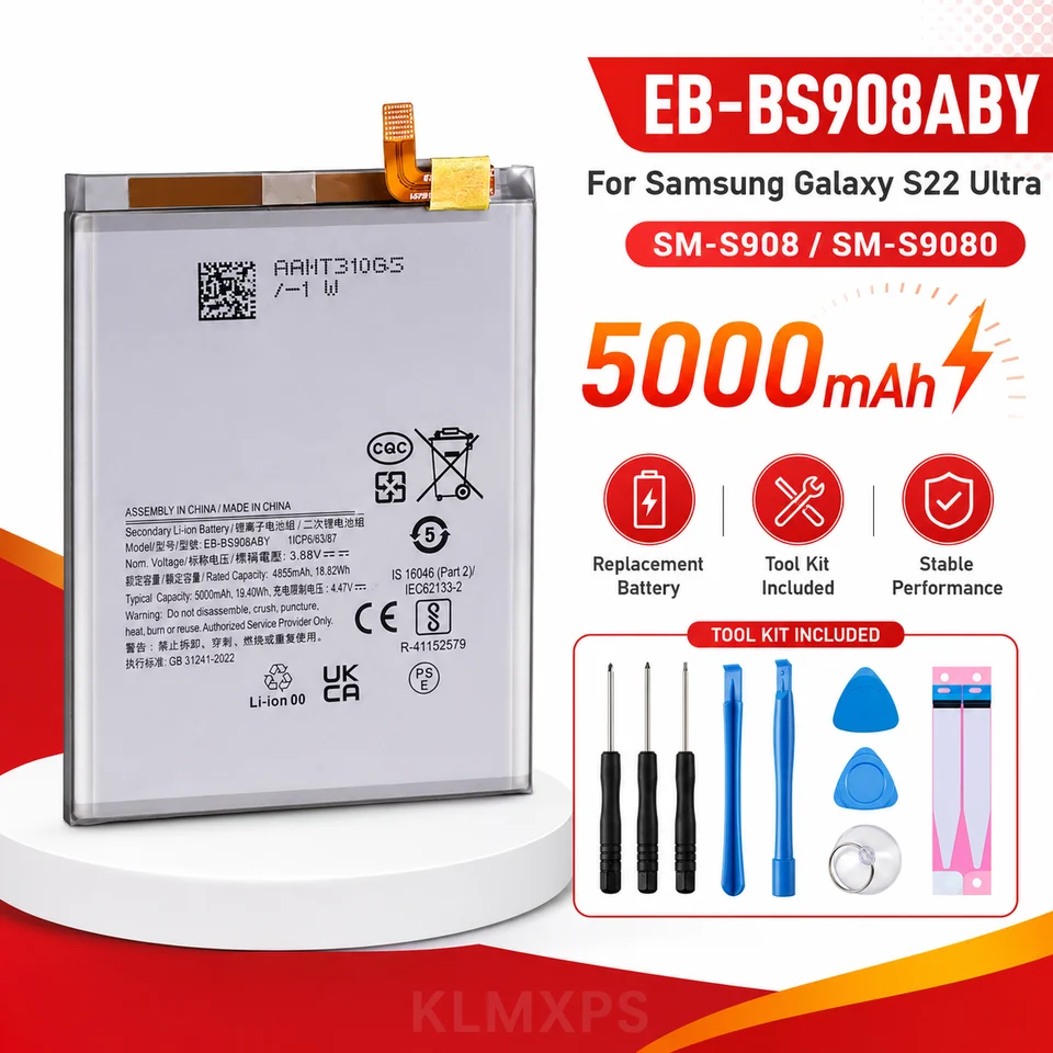 Batería de repuesto para Samsung Galaxy S22 S23 S24 S25 Plus Ultra FE Edge, compatible con EB-BS928ABY EB-BS731AB 2