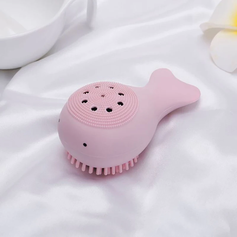 1 pçs silicone rosto escova de limpeza facial macio bonito escova de limpeza profunda rosto escova de lavagem cuidados com a pele maquiagem ferramenta dupla face