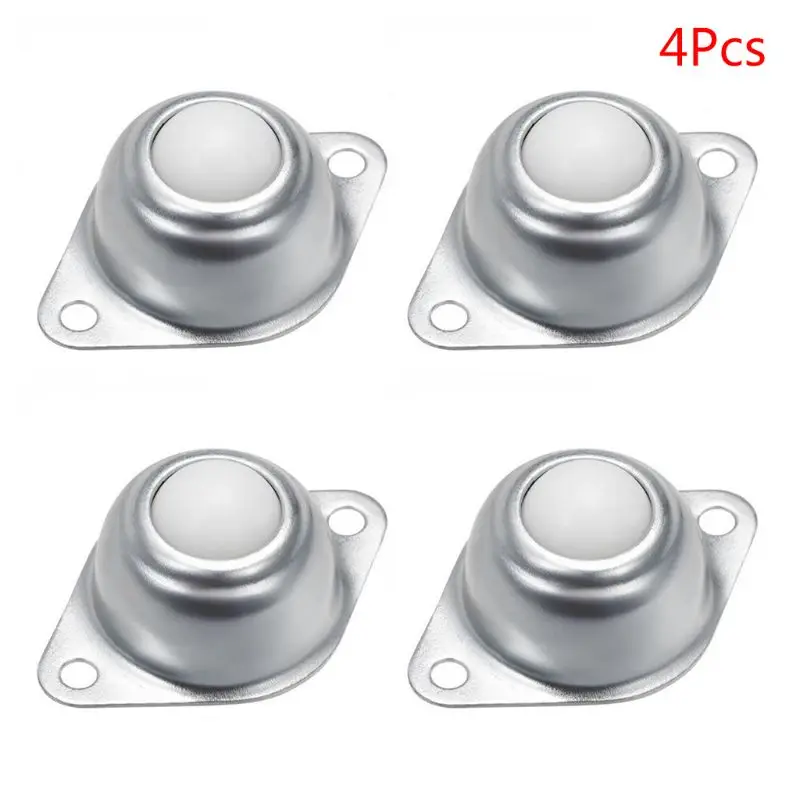 4PCS Universal Nylon Roller Ball Transfer Bearing Caster Round Bull Wheel for Processing System Accessories