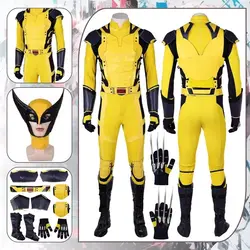Dead Cosplay Wolf Logan Cosplay Fantasia Villain Costume Disguise for Adult Men Masks Coat Pants Halloween Party Clothes
