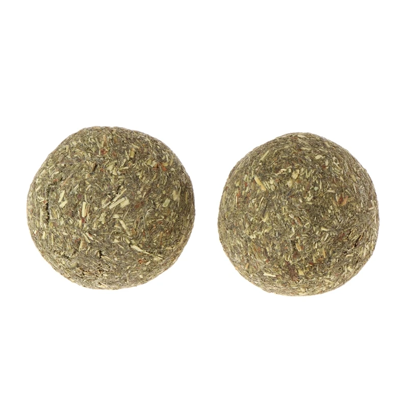 Natural Grass Balls Sturdy Toys for Rabbit Hamsters Guinea Pigs 2Kit