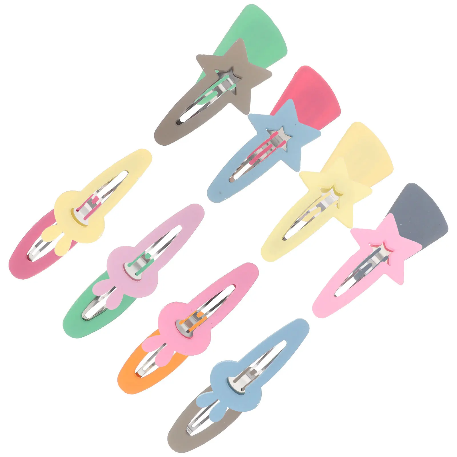 

16Pcs Candy Color Hair Clips Cute Snap Hairpins Hair Accessories Party School Birthday Candy Color Hairpin