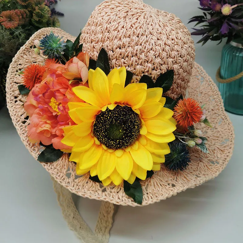 Handmade Straw Weaving Straw Hat Breathable Hollow Out Sun Protection Beach Hat Soft Straw Summer Bucket Hat Sombrero Para Mujer