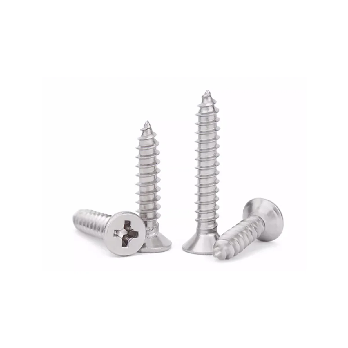 

304 Stainless Steel Countersunk Head Self Tapping Screw/ Flat Head Cross ScrewM1M1.2M1.4M1.7M2M2.2M2.6M3M3.5M4