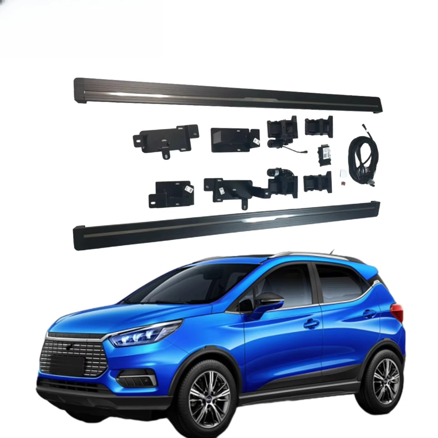 

Power Electric Side Pedal Upgrade Kit Black Automatic Telescopic Running Board Electric Side Step Suitable