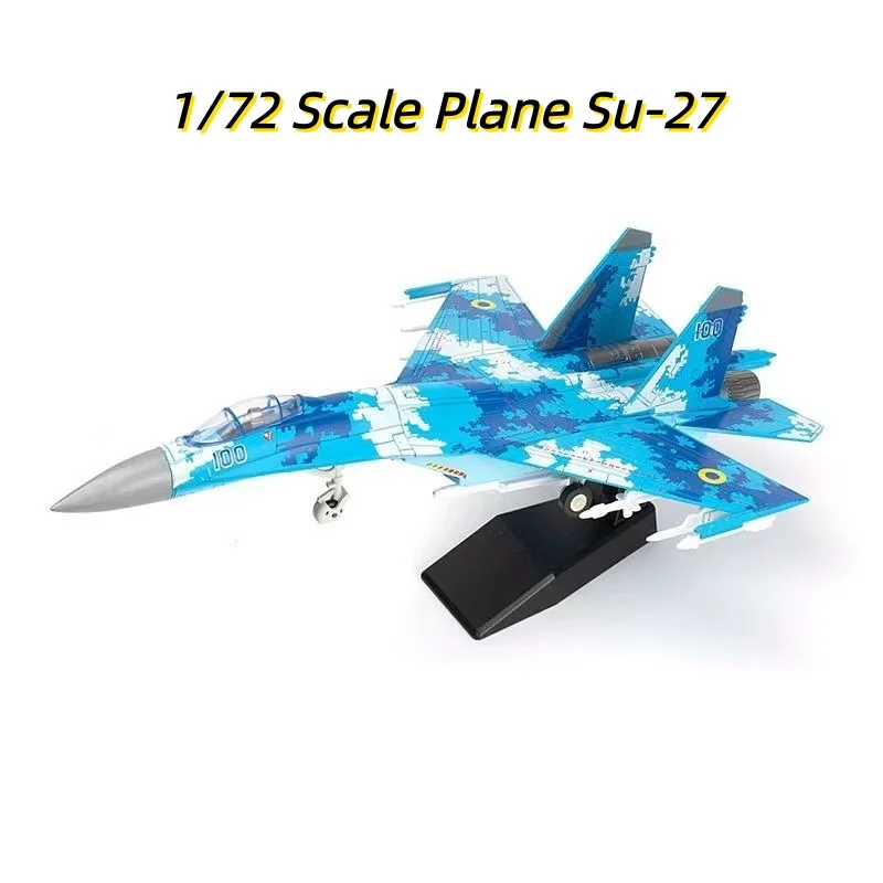 1/72 Scale Su-27 Flanker Multi-Role Fighter Jet Quick Build Model Kit Plastic Millitary Jet with Stand for Adults and Kids Gift