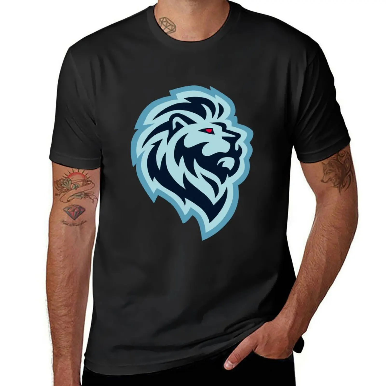 Zurich Pond Hockey Lion Standalone T-Shirt funnys oversized Men's clothing