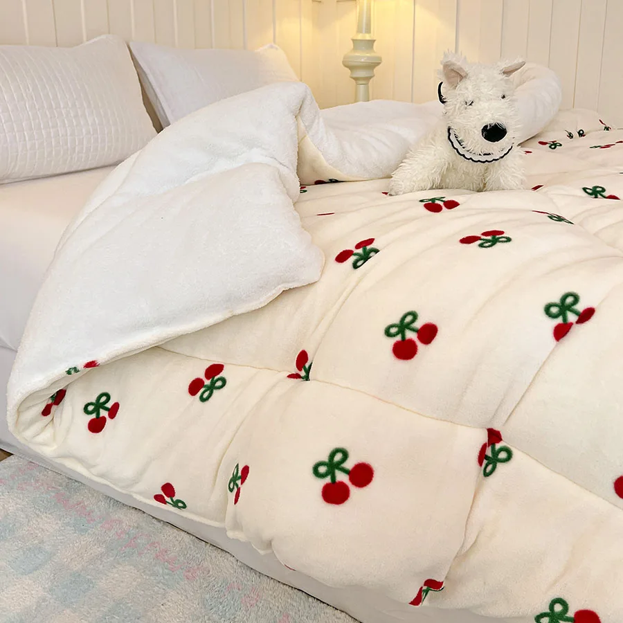 2026 Super Thick Winter Warm Blanket for Bed Artificial Lamb Cashmere Weighted Blankets Soft Comfortable Warmth Quilt Comforter