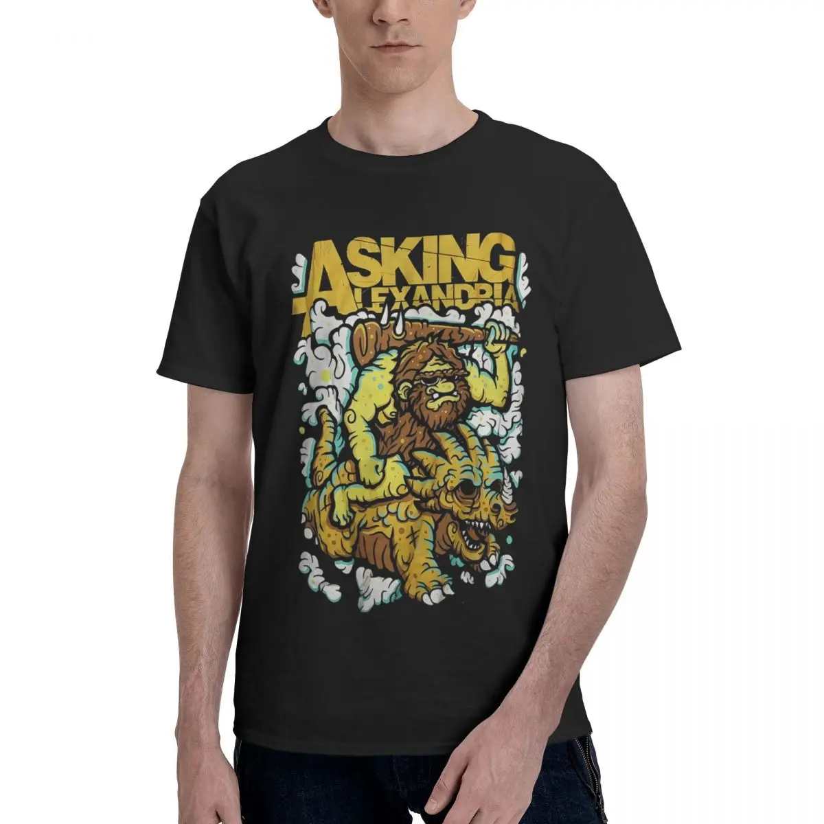 

Asking Alexandria 100% Cotton Casual Breathable Confortable Kawaii Funny T-Shirt For Men Men T-Shirt