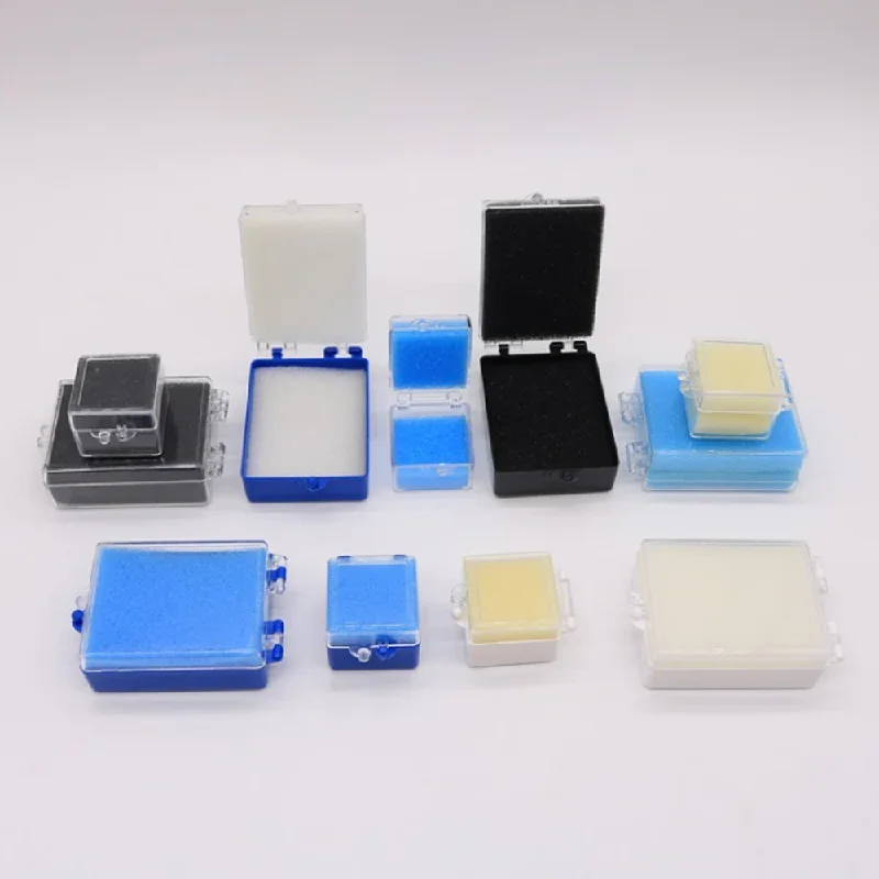 50pcs Dental Large/Small Rigid Crown Boxes False Teeth Packing Cases with Foam Inset for Single Crowns and Bridge