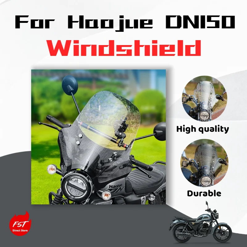 For Haojue DN150 front windshield, motorcycle modification parts, front windshield glass.