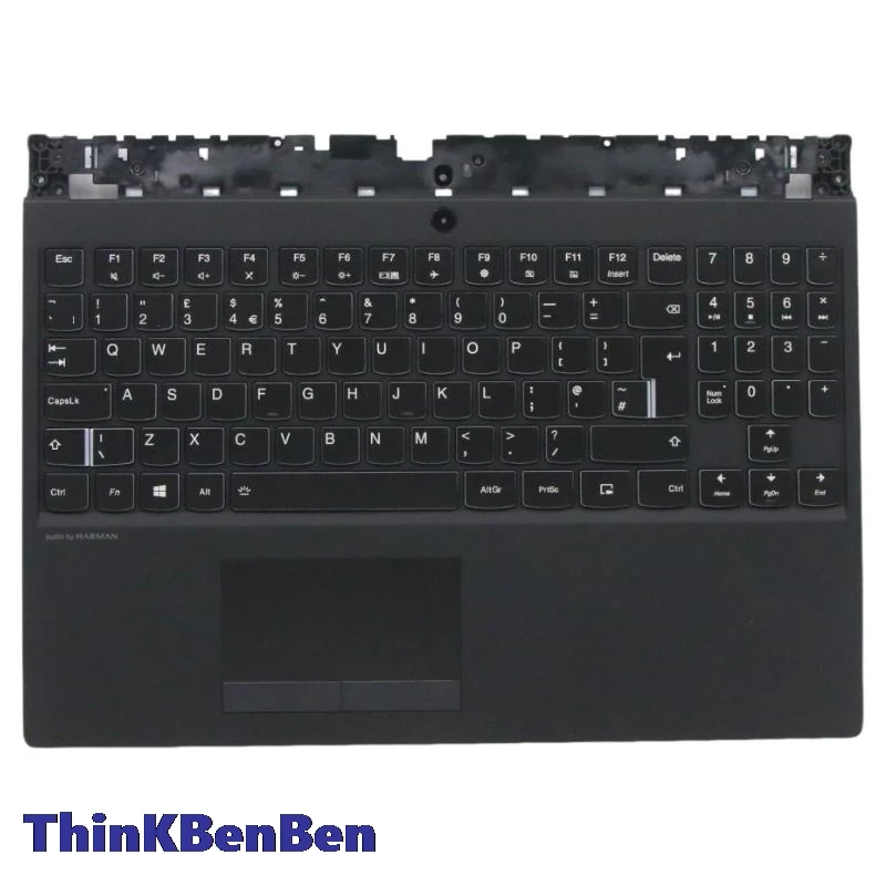 

UK English Black Keyboard Upper Case Palmrest Shell Cover For Lenovo Legion Y530 15 15ICH Y7000 2018 1060 5CB0R40188