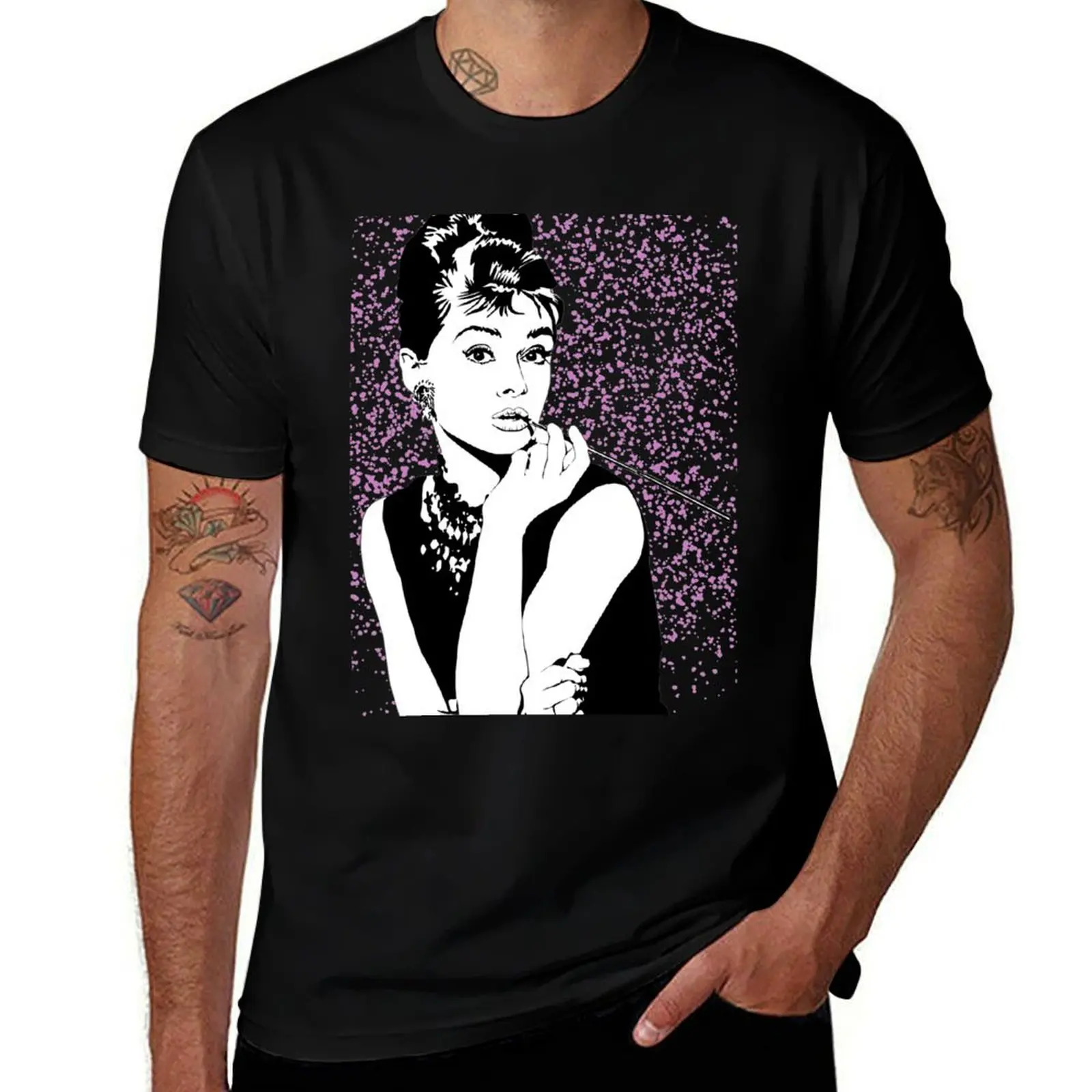 

Audrey Hepburn T-Shirt Trendy Casual Short Sleeve Shirt