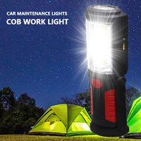 Super Bright COB Work Light USB Rechargeable Camping Lamp Car maintenance lights with Built-in Battery Magnet Hook Torch Lantern