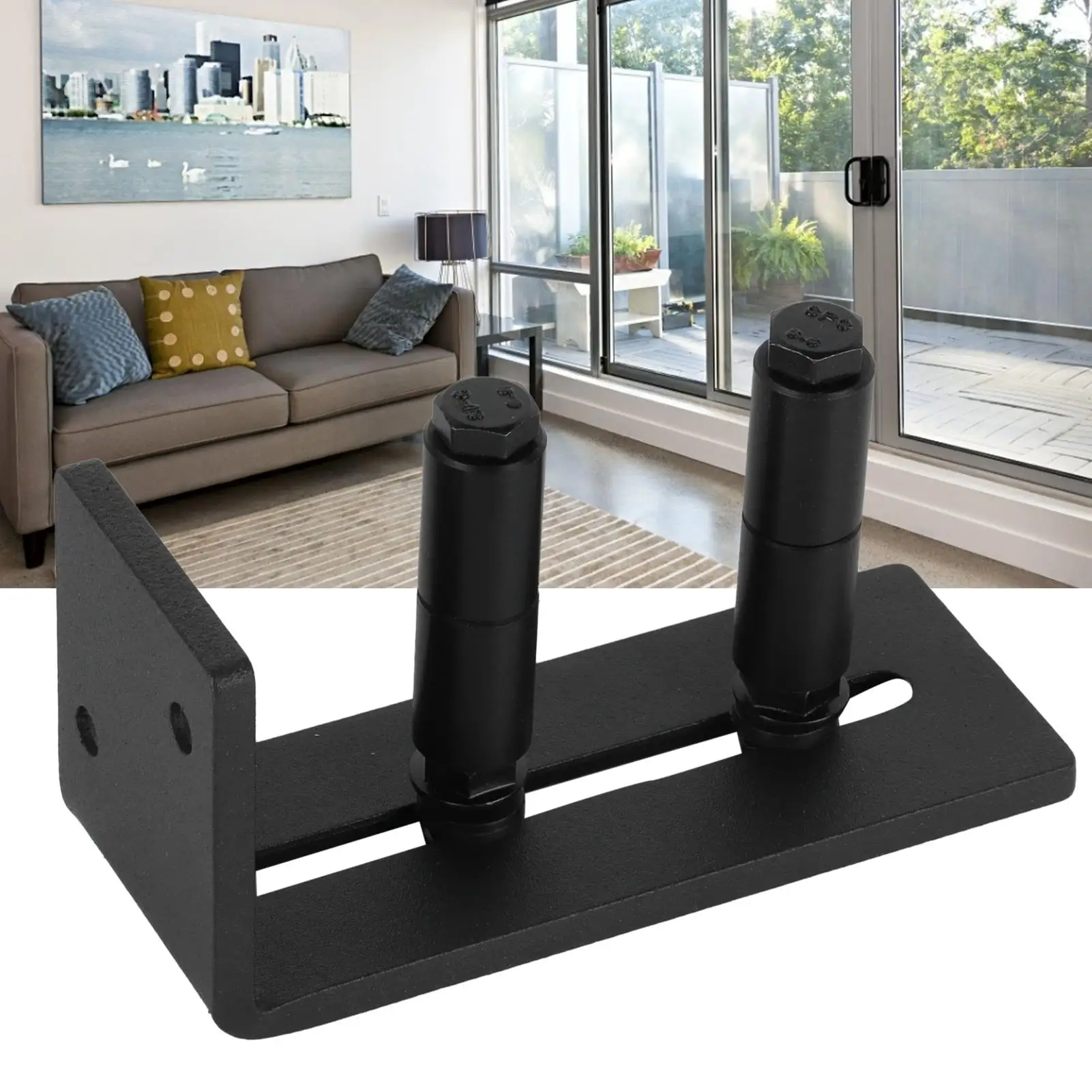 スライドドア用壁マウント納屋ドアハードウェア用 4.1x1.6 インチ炭素鋼屋内用スライドドアアクセサリー