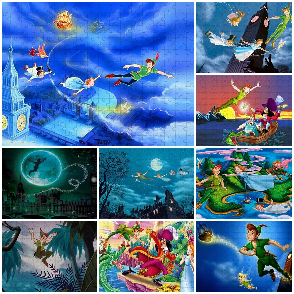 Disney Fairies: Tinker Bell Jigsaw Puzzle 300/500/1000 Pieces Disney Princess Story Mosaic Art for Kids Chrismas Gifts Diy Toys