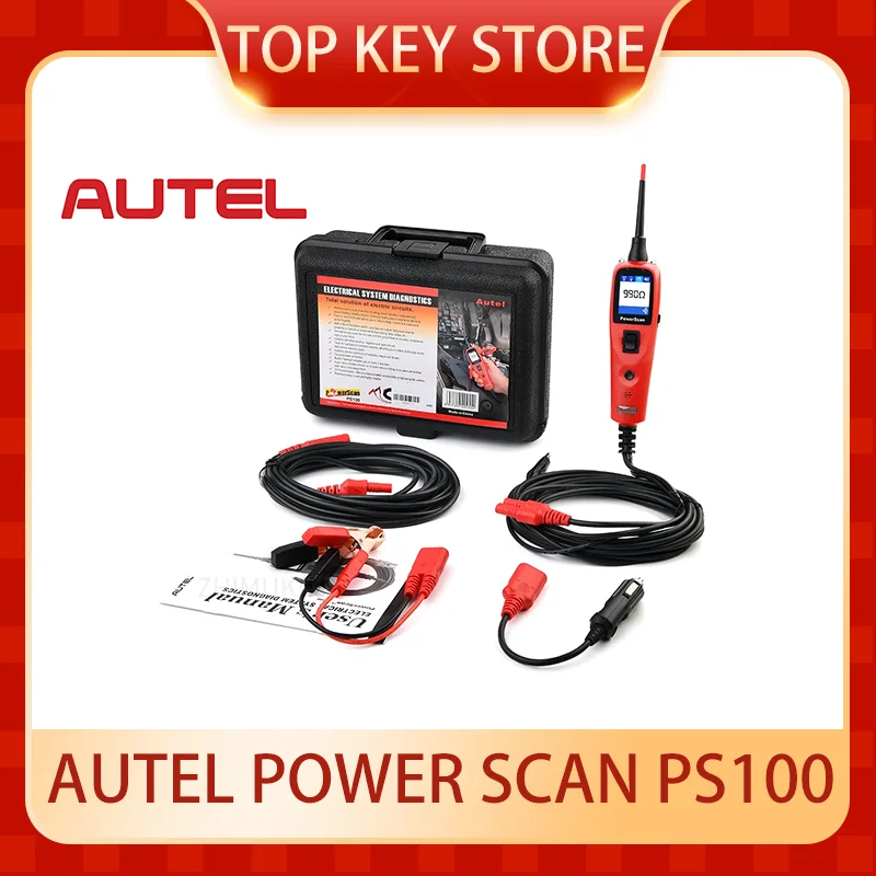 Autel PowerScan PS100 Automotive 12V/24V Electrical System AVO Digital Volt meter Scanner Auto Power Circuit Diagnostic Tester