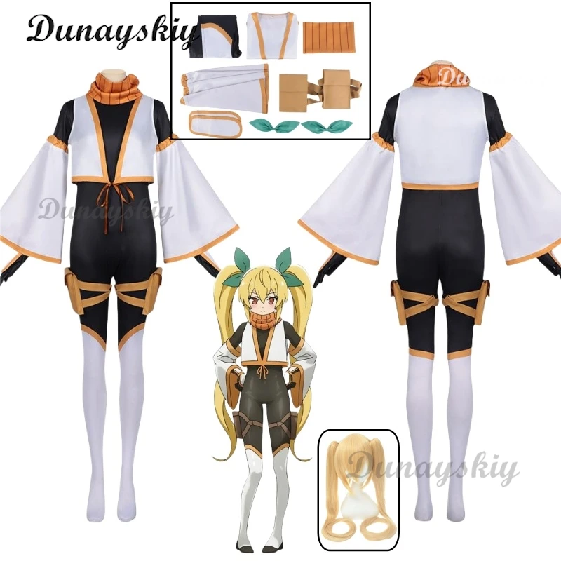 Kanae Natsumi Cosplay Costume Jumpsuit Anime I'm Living An Otaku NEET Kunoichi Headwear Halloween Party Women Girls Props