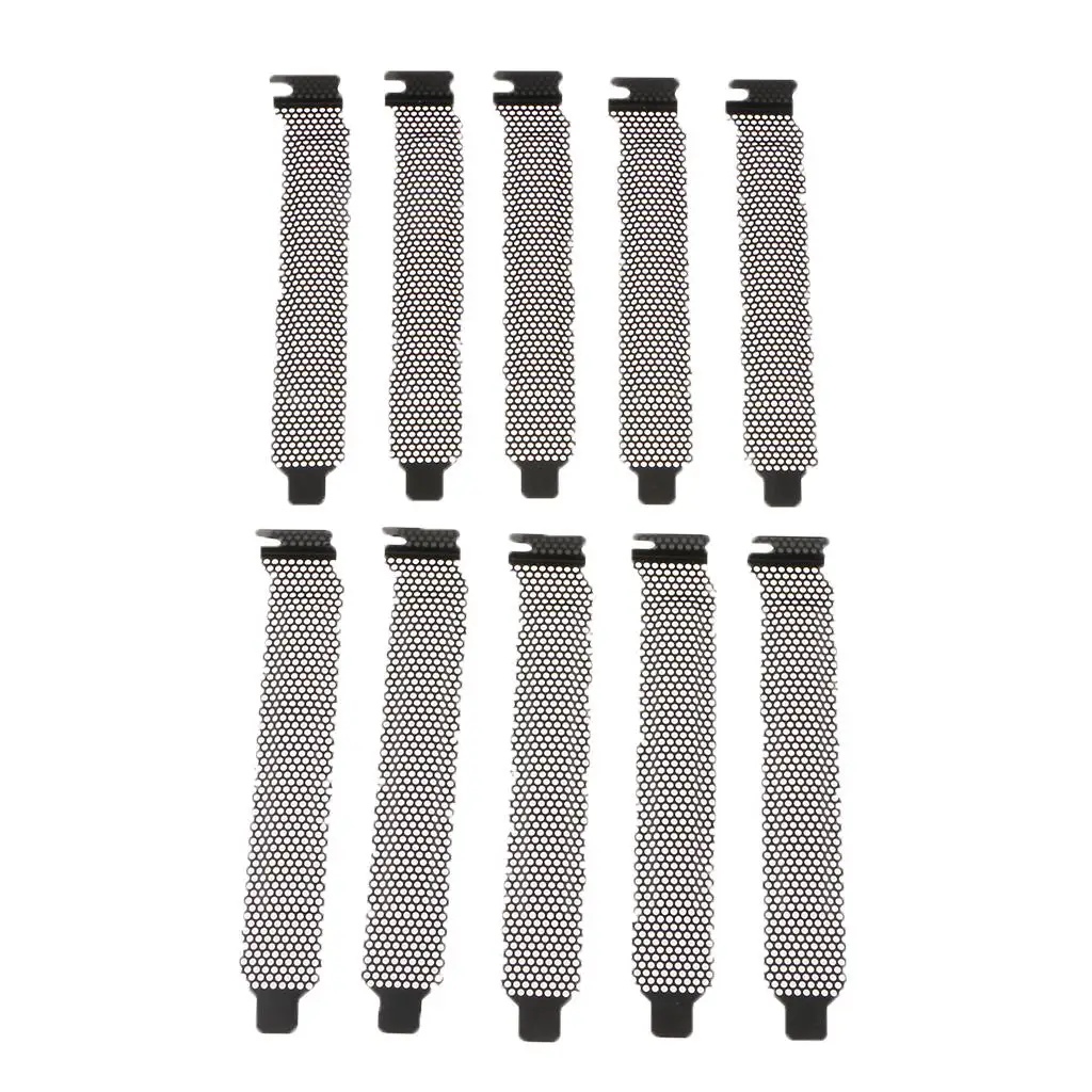 

10 Pcs Computer Case Slot Blanking Plate Hard Steel Filter
