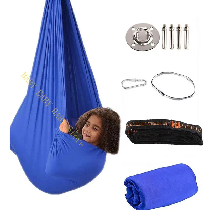 

Q81A Sensory Swing Therapy Swings for Kids with Special Needs Snuggle Adjustable Cuddle Hammock for Children with Autism ADHD