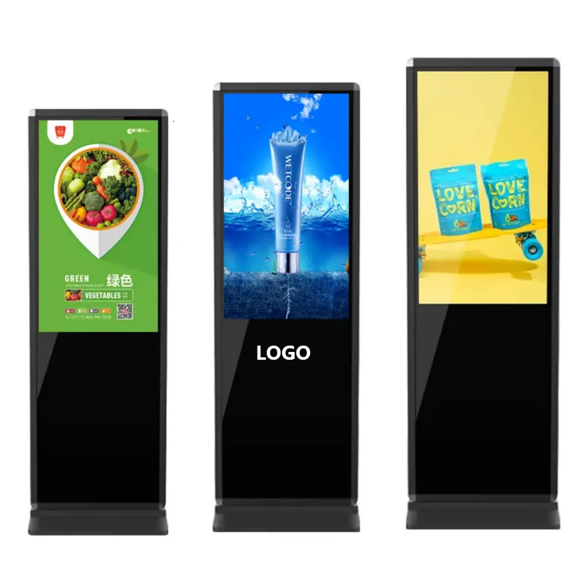 43 50 55inch Smart Kiosk LCD Advertising Display Interactive Digital Signage Totem Floor Standing Touch Screen Advertising Kiosk