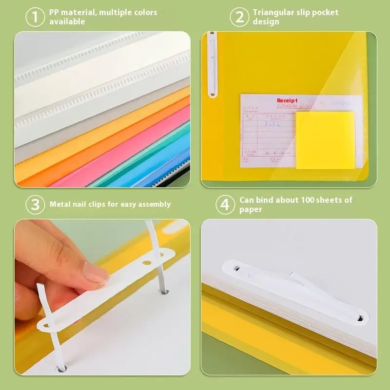 

5pcs A4 Project Folder, Presentation Project Folder A4 Report, Document File Transparent Cover