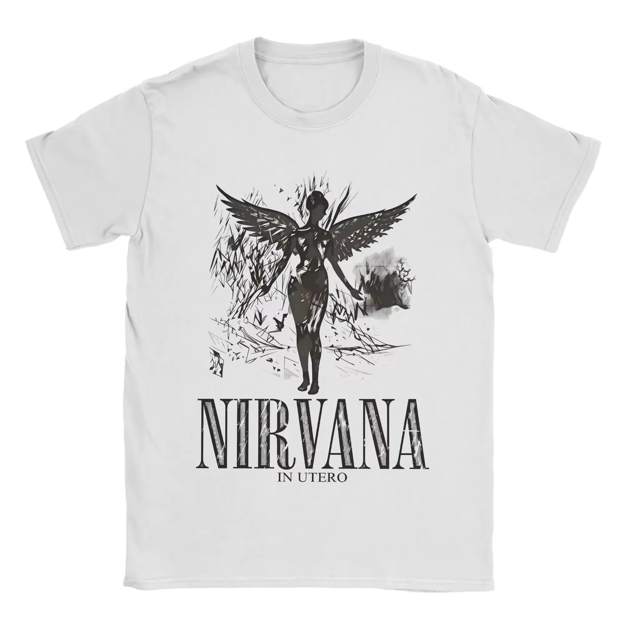 Rock Band Nirvana Classic Album Poster Graphic Print T-Shirt Men Women Loose Casual Oversized O-neck Cotton Top Summer New Tee