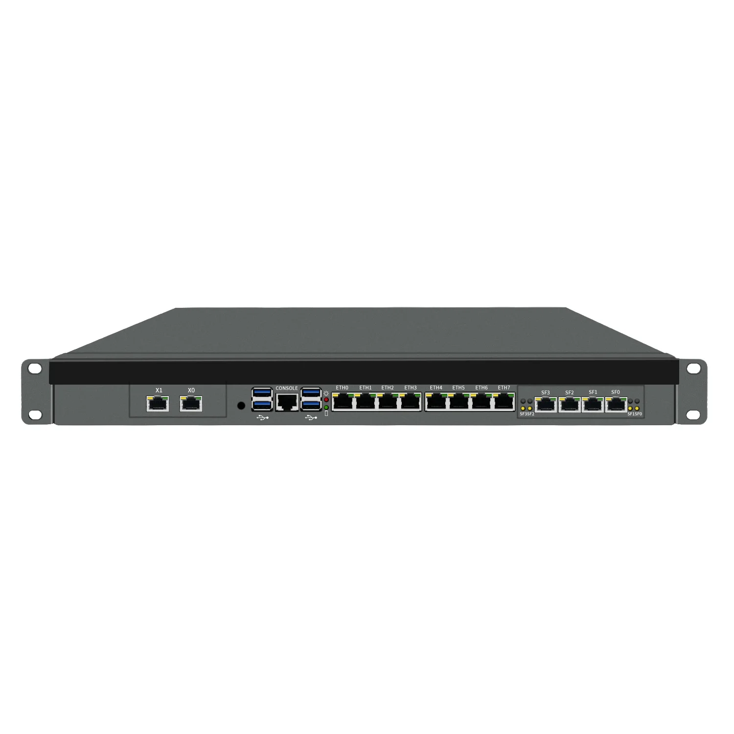 Partaker 19 بوصة 1U خادم جدار الحماية LGA2011 Intel C612 Xeon E5-2650 V4 8*2.5G Lan 2-4 10G SFP Network Appliance VPN OPNsense