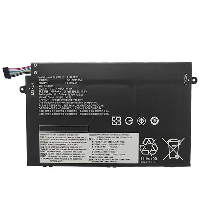 Replacement Battery for Lenovo ThinkPad E480 E490 E580 E14 E15 L17L3P51 01AV445 High Capacity Laptop Power Supply