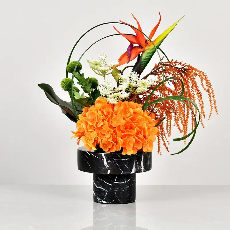 Modern Artificial Flower Arrangement Luxury Simulation Floral Decor for Living Room Dining Table Centerpiece Home Office