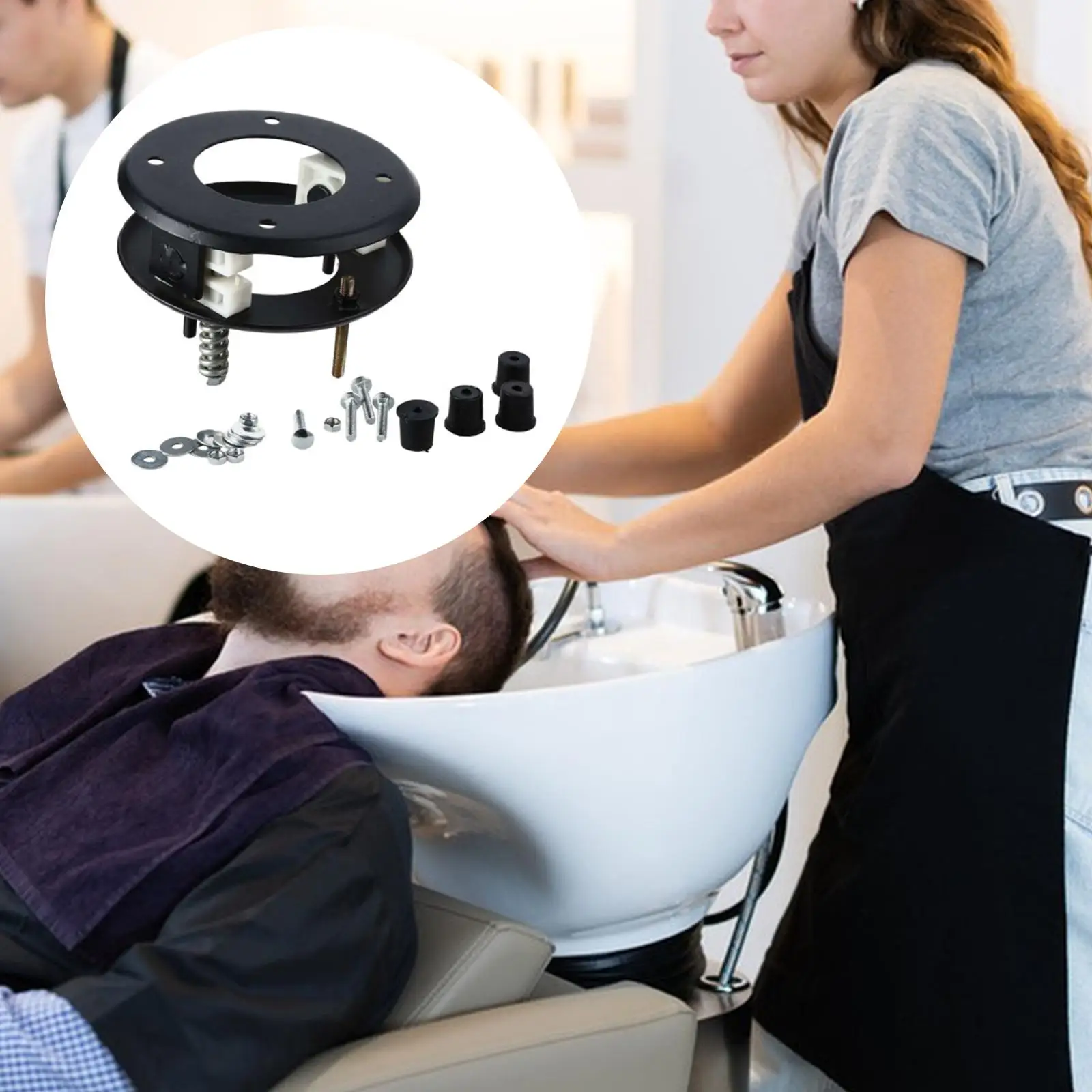 Shampoo Bowl Tilt Mechanism Supplies Easy to Install Stable Replacement for Hair Washing Station Hairdresser Salon Wash Basin