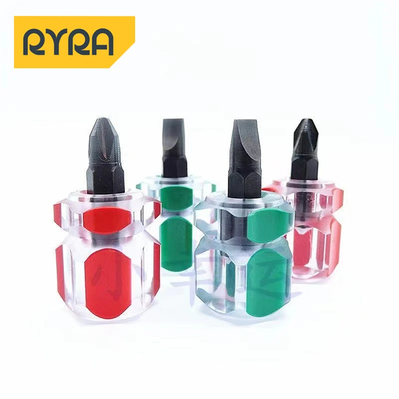 Mini Small Portable Radish Head Screw Driver Transparent Handle Repair Hand Tools Precision Car Repair Screwdriver Kit Set