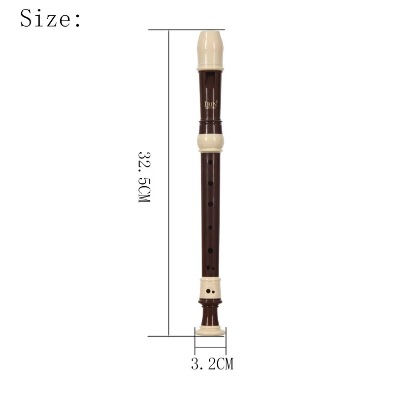 Baroque Clarinet Woodwind Instrument Recorder Soprano Vertical Flute with Musical Instrument Accessories Beginner Gift