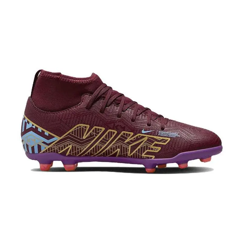 Nike Kylian Mbapp X Mercurial Superfly 9 Club FG MG 'Dark Beetroot' GS Sneakers shoes DO9789-694 With Original Box