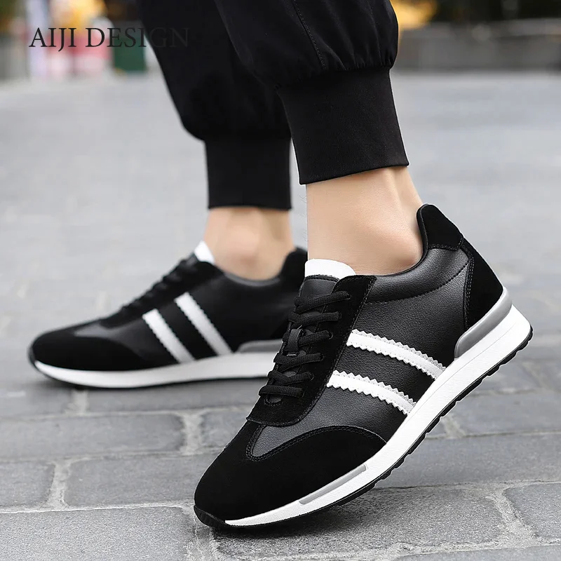 Breathable Men height increasing shoes elevator sneakers insole 7cm white black shoes taller men leisure shoes sport luxury